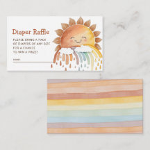 Niedlich Happy Sunshine Diaper Raffle Baby Dusche