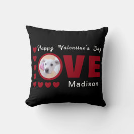 Niedlich Happy Valentines Day Hunde Liebe Herz Rot Kissen