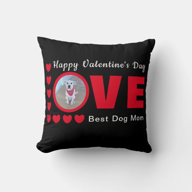 Niedlich Happy Valentines Day Hunde Mama Liebe Her Kissen (Vorderseite)