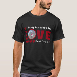Niedlich Happy Valentines Day Hunde Vater Liebe He T-Shirt