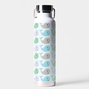 Niedlich Happy Whales Pastel Pattern Trinkflasche