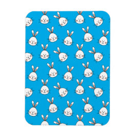 Niedlich Happy White Oaster Bunny Pattern Magnet