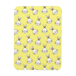 Niedlich Happy White Oaster Bunny Pattern Magnet