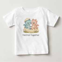 Niedlich Hatted Together Twin Baby Dragons T - Shi Baby T-shirt