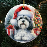 Niedlich Havanese Dog Aquarell Weihnachten Keramik Ornament<br><div class="desc">Mit unserem Niedlichen Havanna Dog Watercolor Weihnachtsgeschmack verleihen Sie Ihrem Urlaubsstil eine Touch Charme und präsentieren eine bezaubernde Darstellung Ihrer geliebten Havanna in einem skurrilen Aquarellbild. Dieses einzigartige Ornament erweckt den Reichtum und bringt einen künstlerischen Flair in Ihren Weihnachtsbaum. Dieses handgefertigte Keramik-Ornament ist ein personalisierter und köstlicher Sake für die...</div>