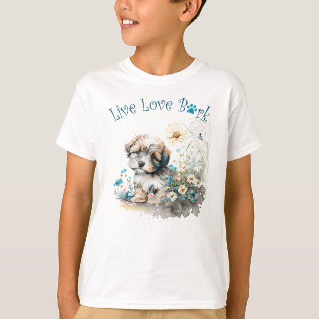 Niedlich Havanese Dog Floral T-Shirt (Vorderseite)