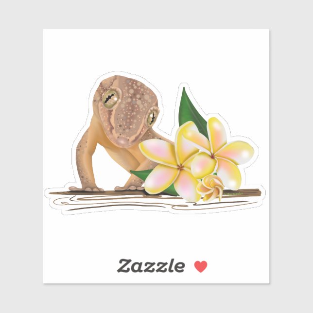 Niedlich Hawaii Gecko Aufkleber (Blatt)