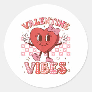 Niedlich Heart Happy Valentines Day Shirts für Gir Runder Aufkleber