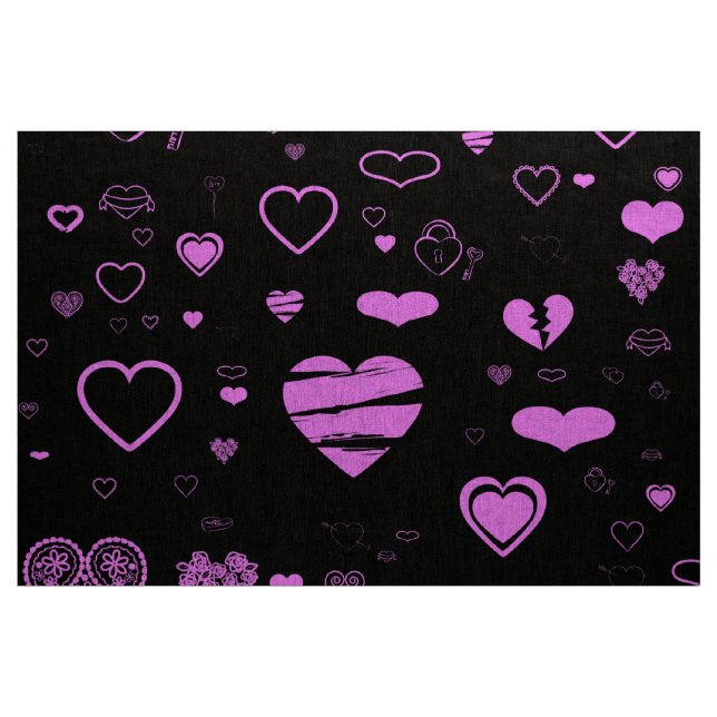 Niedlich Heart Modern Orchid Stoff (Yard (91,4 cm))