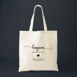 Niedlich Heart Wedding Kit Tote Bag Tragetasche<br><div class="desc">Eine schlichte Kalligrafie Hochzeitskater Erholung Kit Tasche. Ideal für ein Ziel oder ein Wochenende Hochzeit. ANKUNFT: Wenn Sie eine Anpassung des Designs benötigen,  kontaktieren Sie mich bitte über den Chat; wenn Sie Informationen über Ihre Bestellung,  Versandoptionen,  etc. benötigen,  wenden Sie sich bitte direkt an den Zazzle Support https://help.zazzle.com/hc/en-us/articles/221463567-How-Do-I-Contact-Zazzle-Customer-Support-</div>