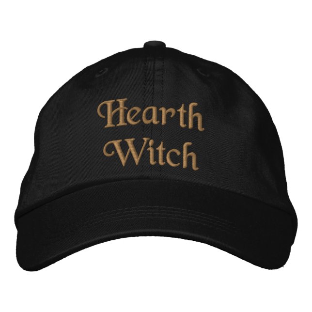 Niedlich Hearth Witchcraft Zitat Bronze Schwarz Bestickte Baseballkappe (Vorderseite)