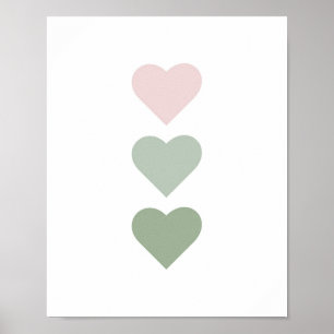 Niedlich Hearts Boho Kinderzimmer Poster