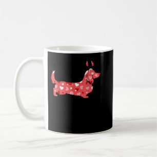 Niedlich Hearts Dackel Hund Welpe Lover Valentine  Kaffeetasse