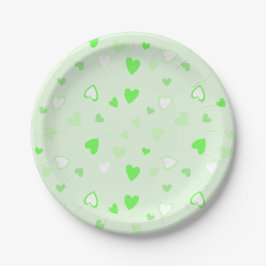 Niedlich Hearts Green Party Teller