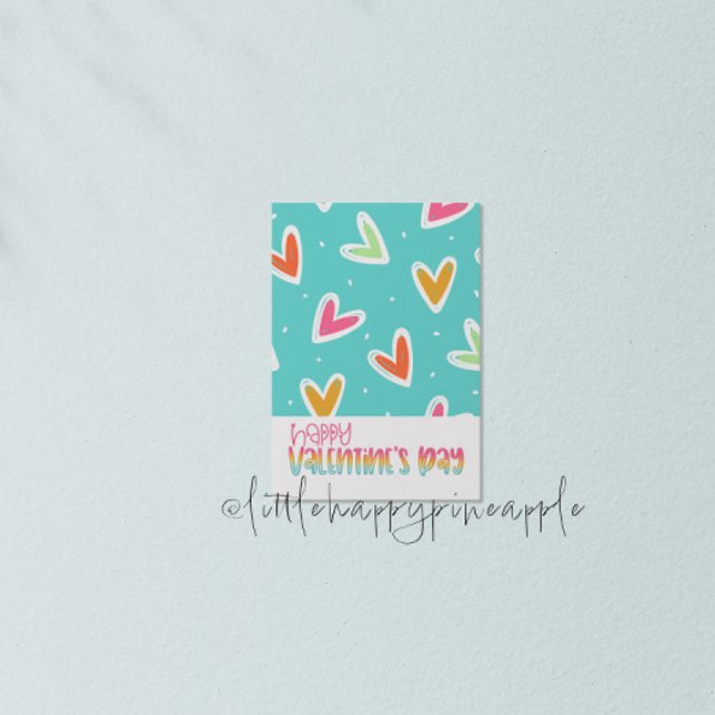 Niedlich Hearts Happy Valentine's Day Card Einladung (Von Creator hochgeladen)