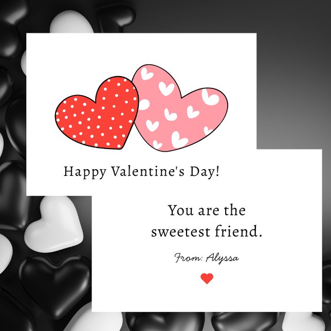 Niedlich Hearts Kinder Schule Valentine Card (Von Creator hochgeladen)