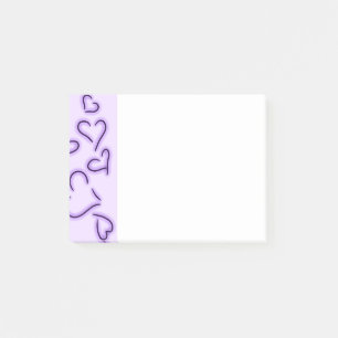 Niedlich Hearts Lila Post-it Klebezettel
