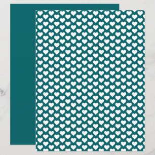 Niedlich Hearts Muster Ocean Blue Scrapbook Paper