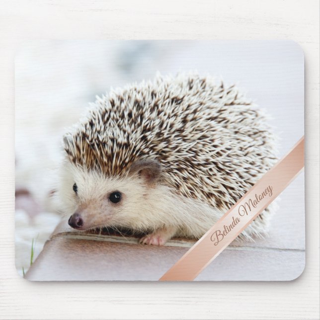 Niedlich Hedgehoog Monogramm  Mousepad (Vorne)