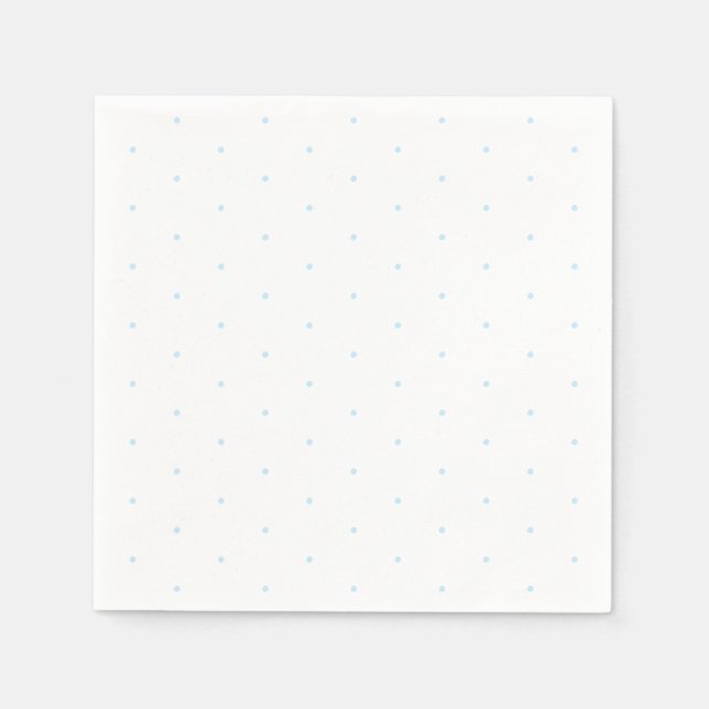 Niedlich-hellblau-weiß-winziger Polka punktet mit  Serviette (Vorderseite)
