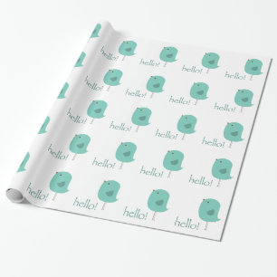 Niedlich Hello Bird Geschenkpapier