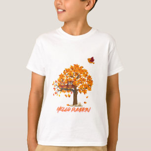 "Niedlich Hello Pumpkin Kids T - Shirt - Fall & Ha
