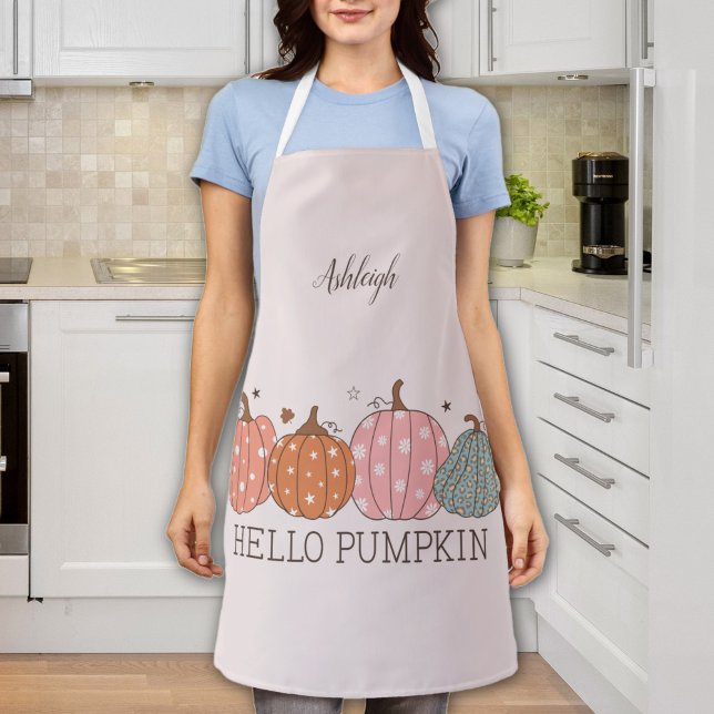 Niedlich Hello Pumpkin Personalisiert Schürze (Cute Hello Pumpkin Personalized Apron)