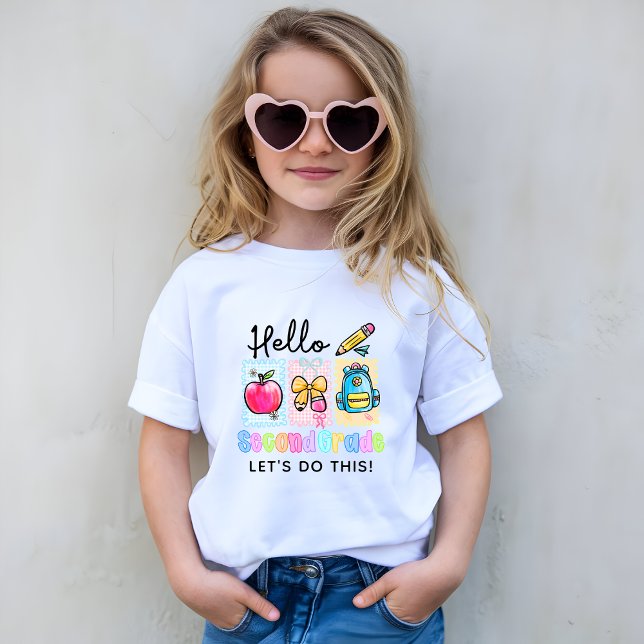 Niedlich Hello Second Grade Preppy T-Shirt (Von Creator hochgeladen)