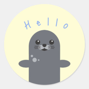 Niedlich Hello Siegel Aquatic Animal Sticker