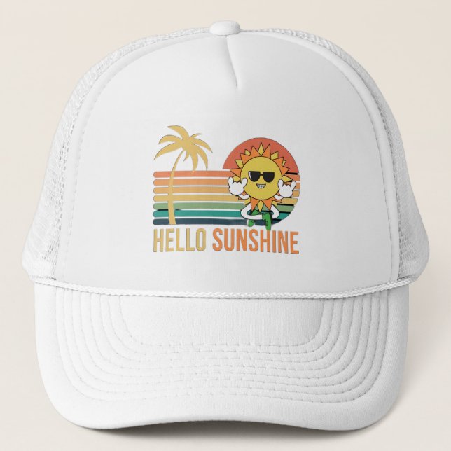 Niedlich Hello Sunshine Truckerkappe (Vorderseite)