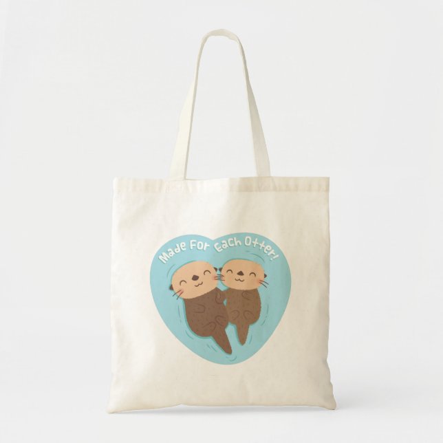Niedlich hergestellt für jeden Otter Heart Liebe P Tragetasche (Vorne)