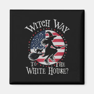 Niedlich Hexe im Weißen Haus Kamala Harris Wheim Magnet