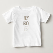 Niedlich Hey Boo Ghost Baby Top T - Shirt Hallowee