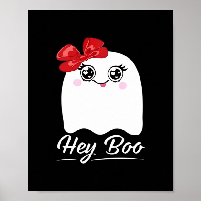 Niedlich Hey Boo Halloween Poster (Vorne)