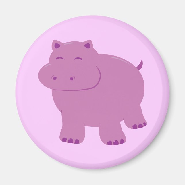 Niedlich Hippo Magnet (Vorne)