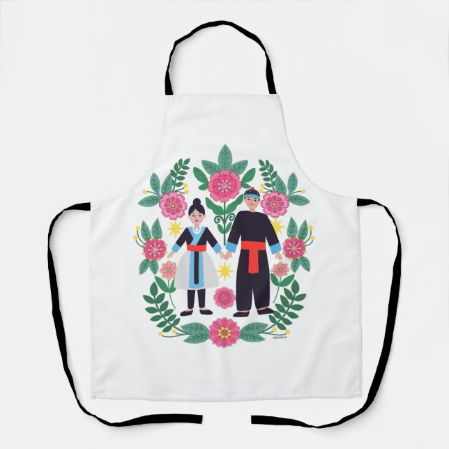 Niedlich Hmong Couple Schürze (Vorderseite)