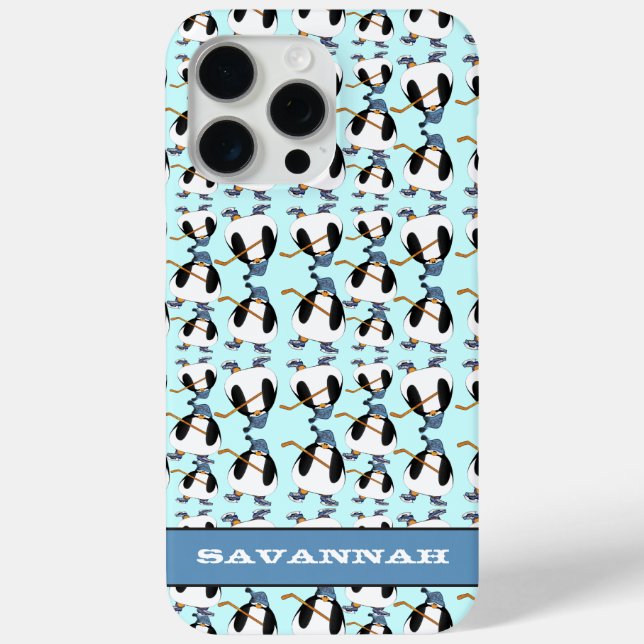 Niedlich Hockey Pinguin Muster wählen Farbe title_seo2 (Rückseite)