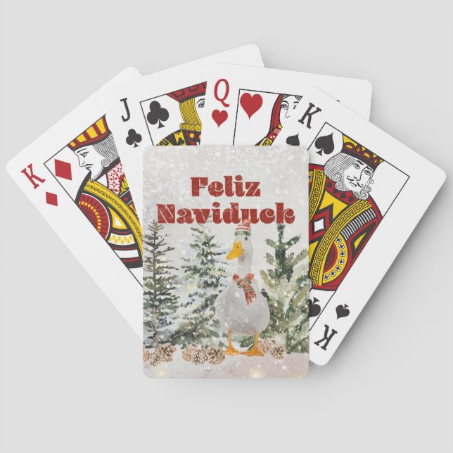 Niedlich Holiday Duck Spielkarten (Rückseite)