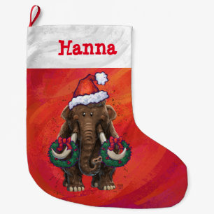 Niedlich Holiday Mastodon Großer Weihnachtsstrumpf