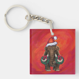 Niedlich Holiday Mastodon Schlüsselanhänger