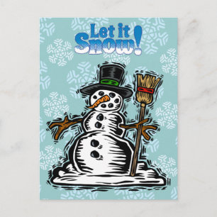 Niedlich Holiday Snowman Feiertagspostkarte