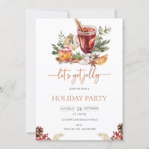 Niedlich Holiday Watercolor Weihnachten Party Einl Einladung