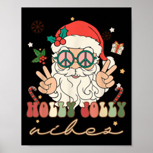 Niedlich Holly Christmas Jolly Vibes Hippie Santa Poster
