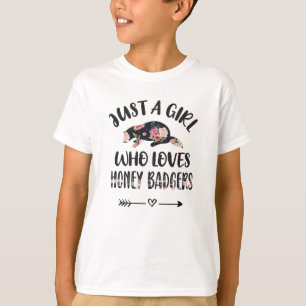 Niedlich Honey Badger Girl Gifts Honey Badger Love T-Shirt