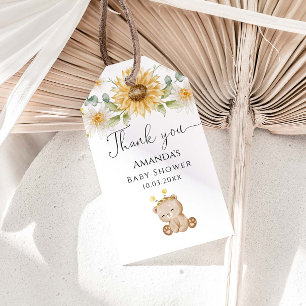 Niedlich Honey Bear Baby Dusche Vielen Dank Geschenkanhänger