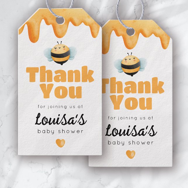 Niedlich Honey Bee Baby Dusche Vielen Dank Geschenkanhänger (Von Creator hochgeladen)