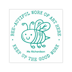 Niedlich Honey Bee Beautiful Work Art Lehrer Lob Permastempel