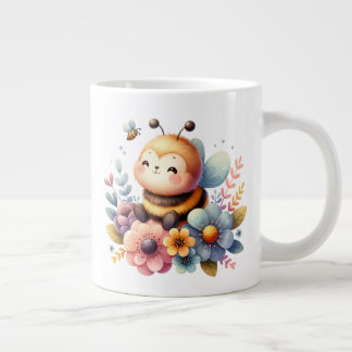 Niedlich Honey Bee Floral Jumbo-Tasse