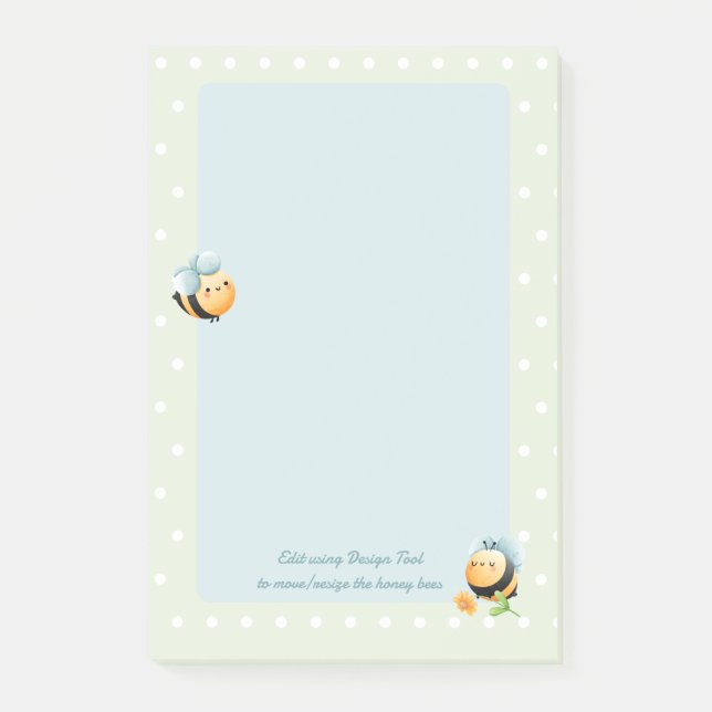 Niedlich Honey Bee Kids Post-it Klebezettel (Vorderseite)