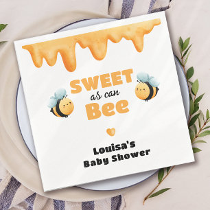Niedlich Honigsüß als Can Bee Baby Dusche Serviette